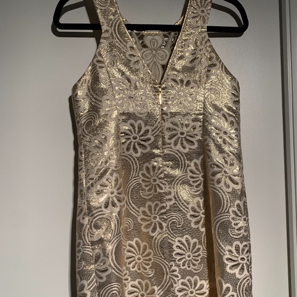 Lilly Pulitzer Gold Shift Dress - Picture 2 of 3